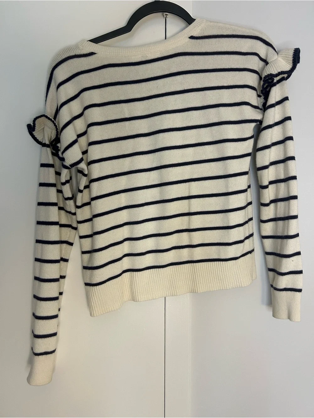 GAP Kids Cream and black Striped Sweater